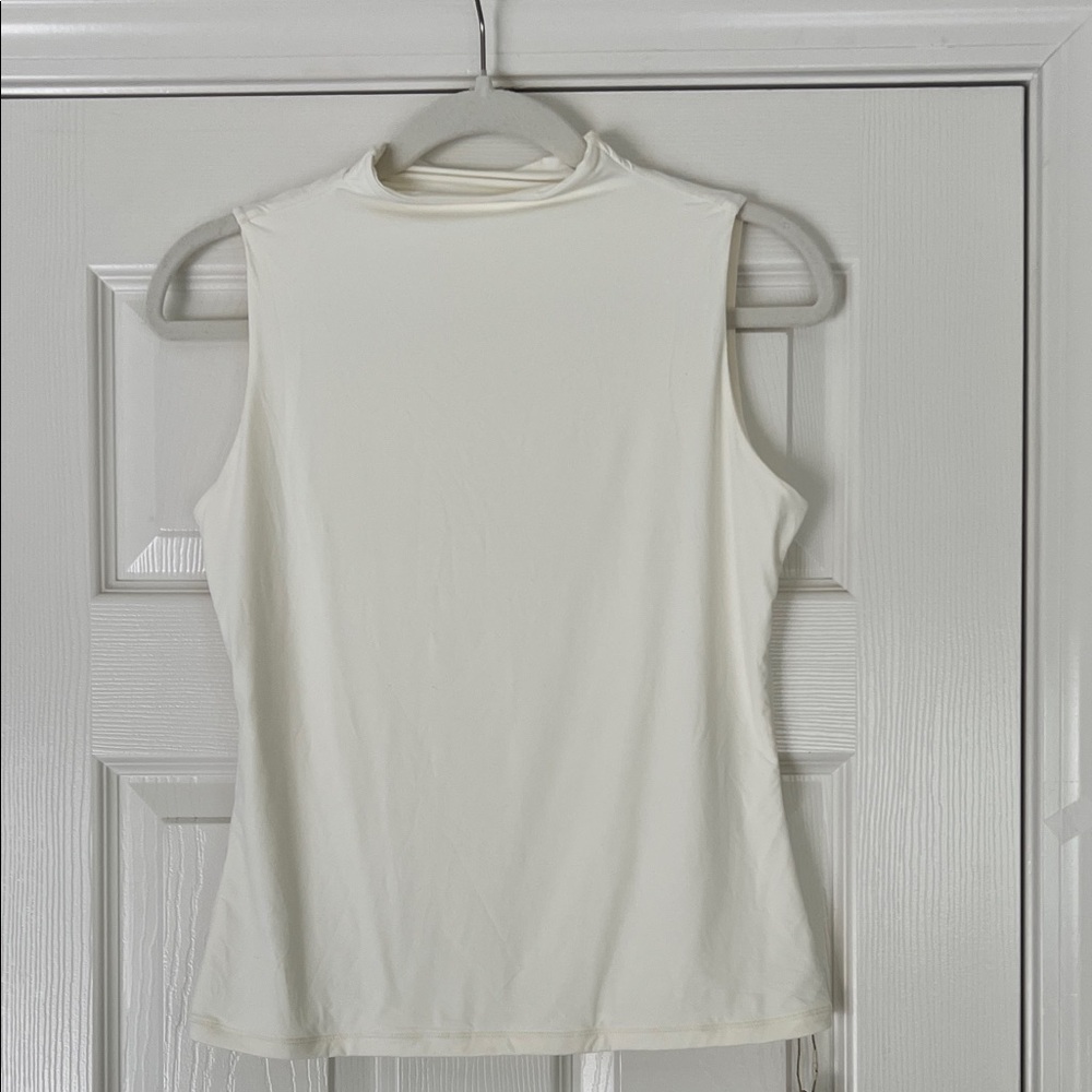 Chic Cream Sleeveless Tank Top small - medium.